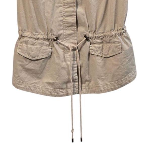 Daniel Rain Cream Khaki Cotton Utility Vest Size Small - Picture 7 of 7